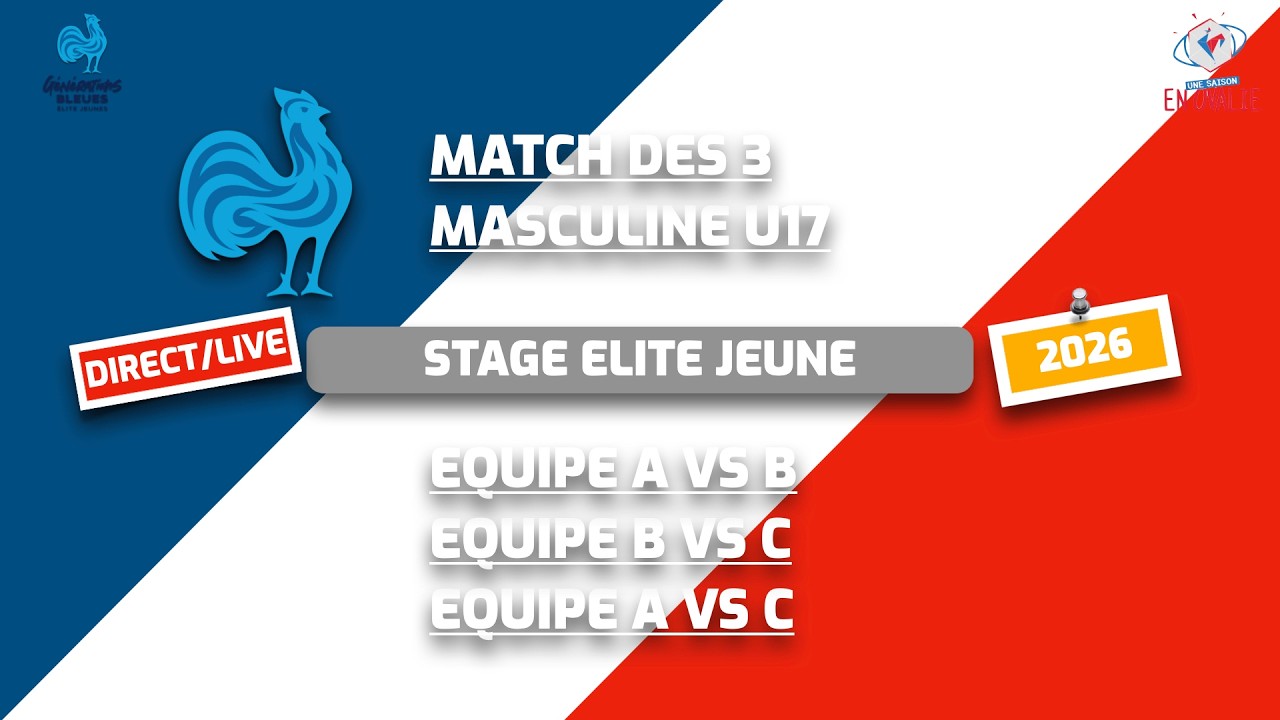 Matchs d'entrainement Elite Jeune 2026 Masculin M17