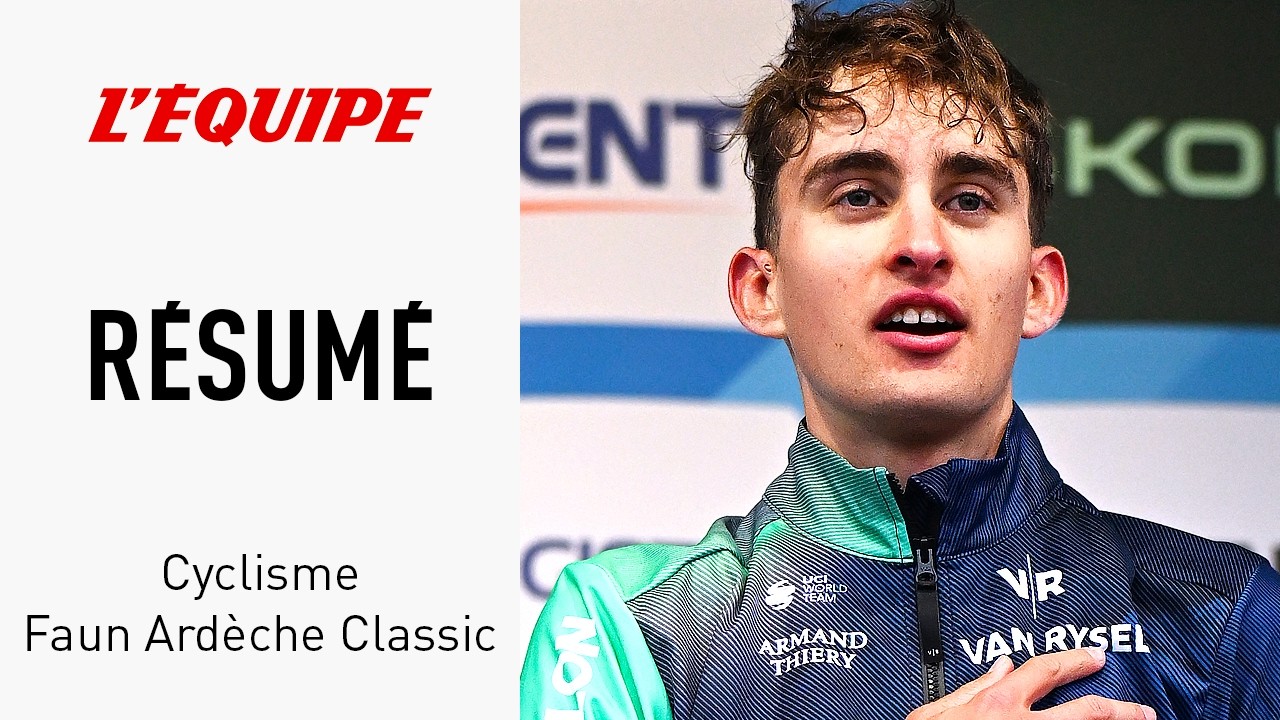 Cyclisme - Paul Seixas écrase l'Ardèche Classic après un raid solitaire, Lenny Martinez termine 3e