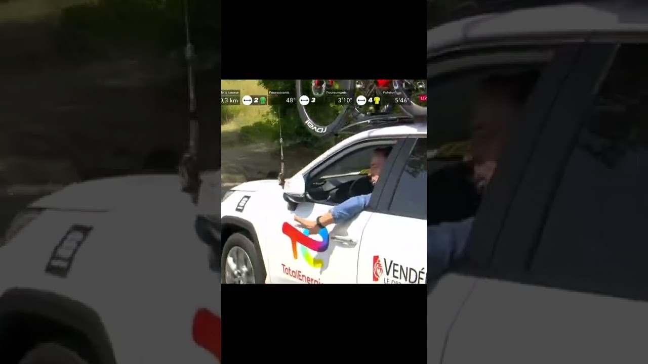 "Tu fais quoi là ?!", le coup de pression reçu par Mathis Burgaudeau 😅#shorts #tourdefrance