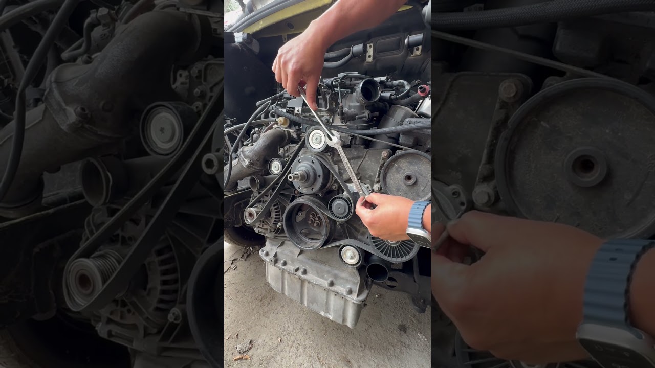 Dépose courroie accessoire #automobile #mecanique #mecanica #humour #moteur